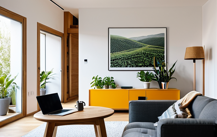AI in Daily Life - Smart Home**

"A bright, modern German apartment living room. A fully clothed woman in her 30s, wearing casual but stylish clothing, is smiling and using a smart speaker (e.g., Amazon Echo or Google Home) to control her smart lighting. The scene shows a warm and inviting atmosphere, emphasizing convenience and modern living. Include plants, tasteful decor, and a laptop on a coffee table. Safe for work, appropriate content, fully clothed, professional, modest, family-friendly, perfect anatomy, correct proportions, natural pose, well-formed hands, proper finger count, natural body proportions, high quality, realistic lighting."

**